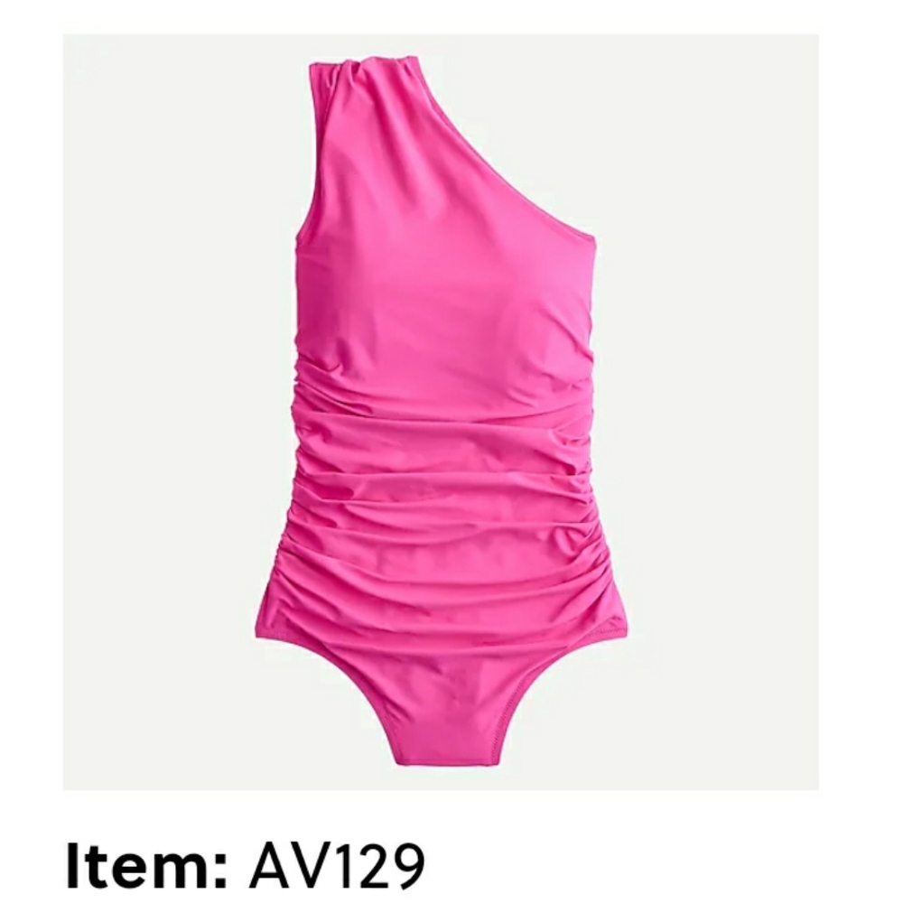 J Crew Ruched one shoulder one-piece swimsuit